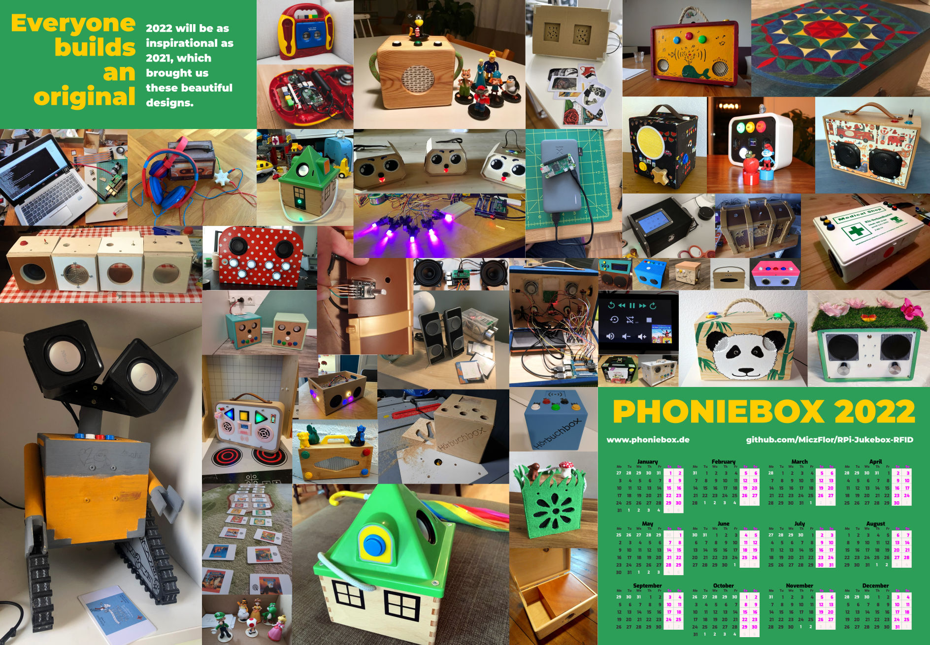 The 2022 Phoniebox Calendar