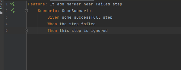 Highlight the failing steps