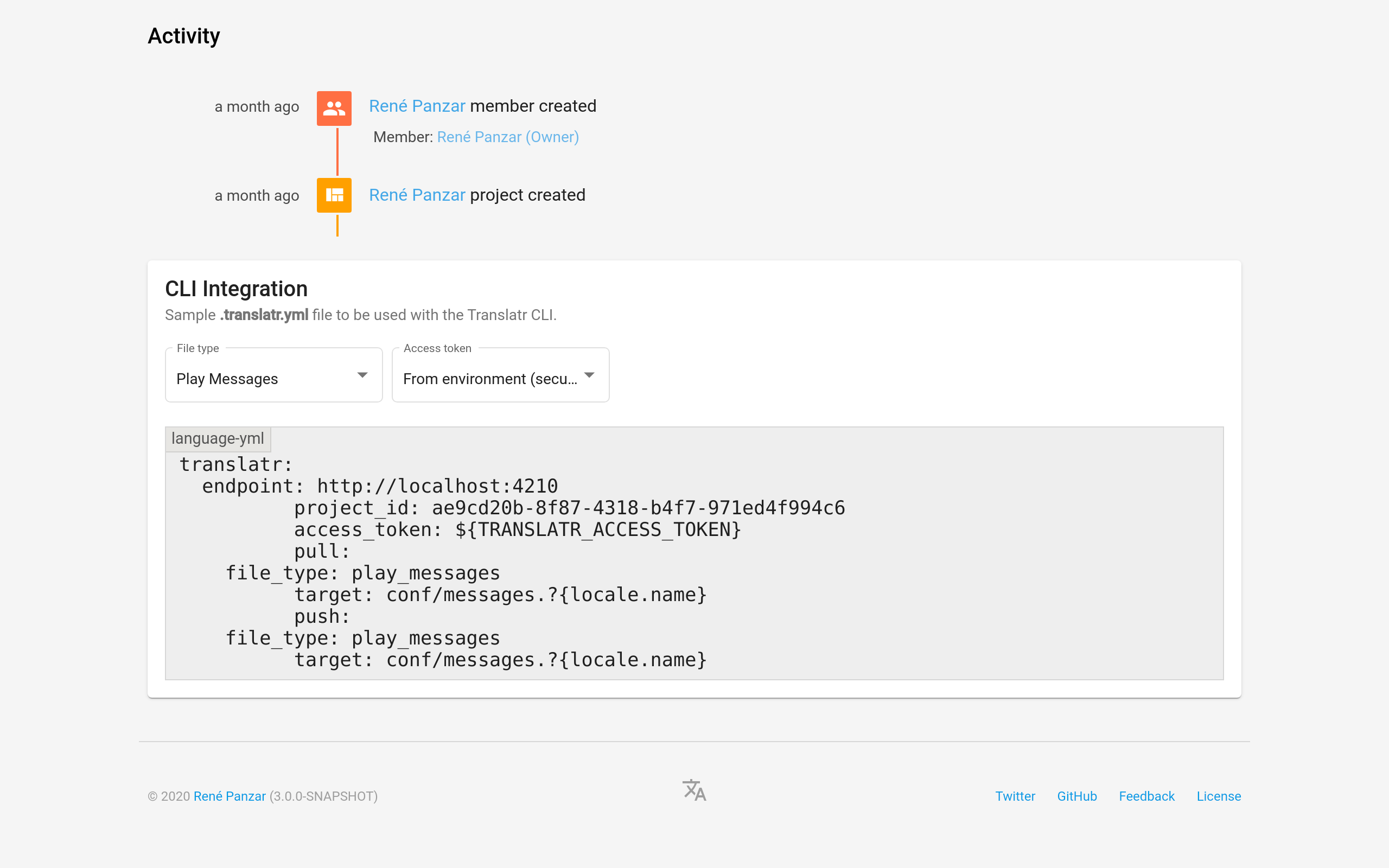 CLI Integration Card