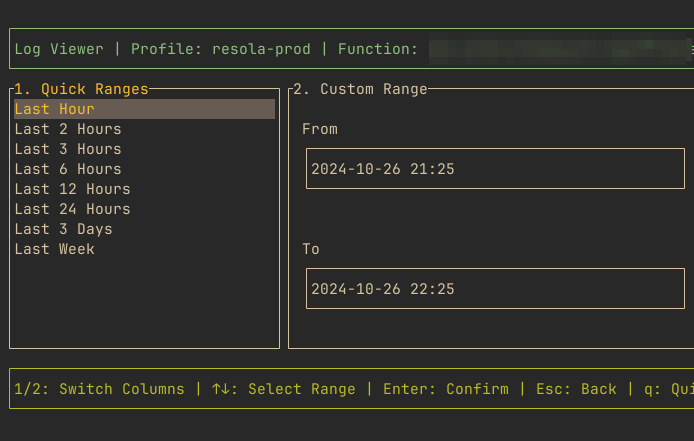 Time Range Selection