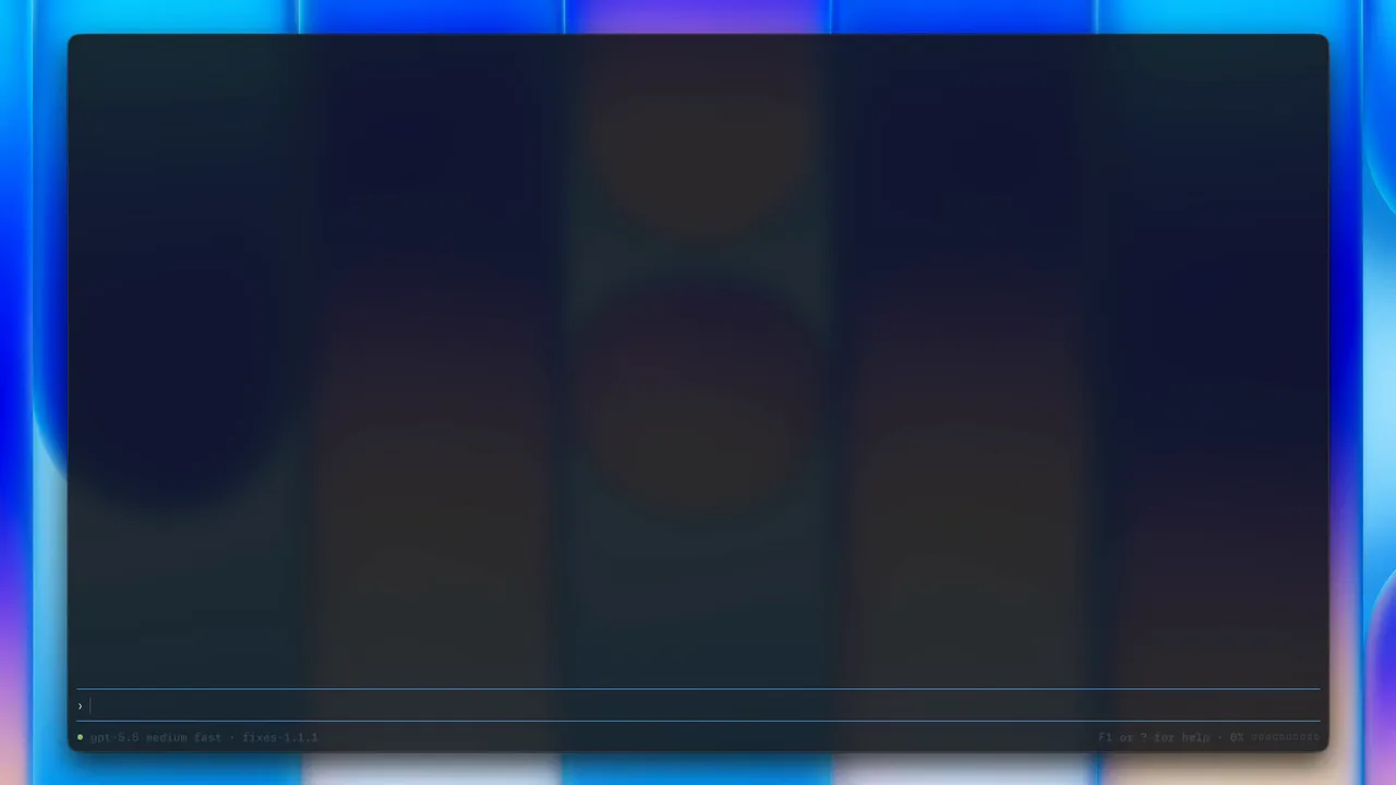 Builder running a coding task in the terminal