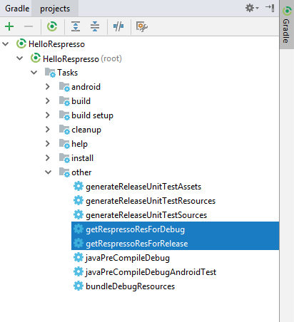 Respresso synchronize GUI