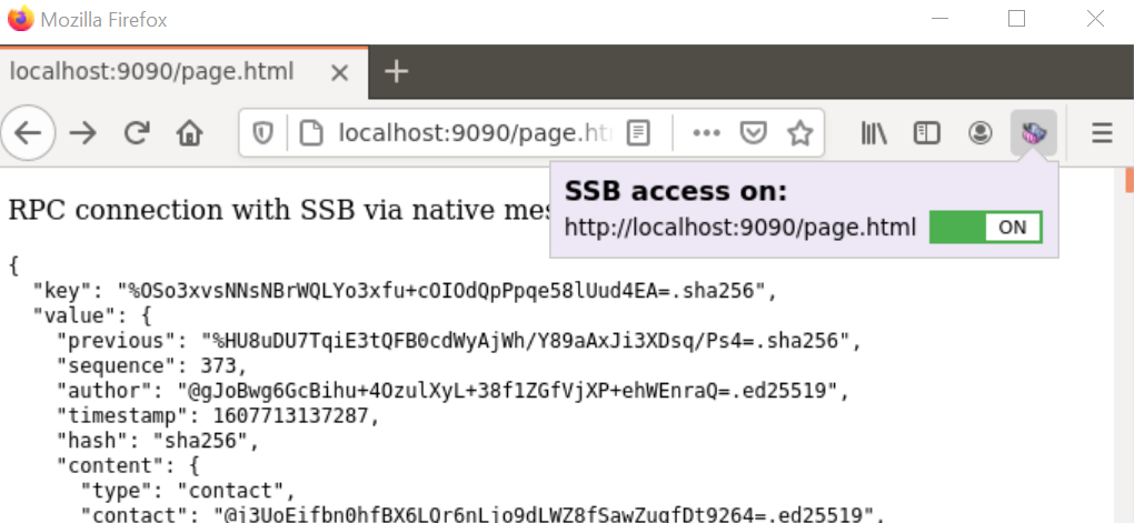 Context menu to enable SSB access