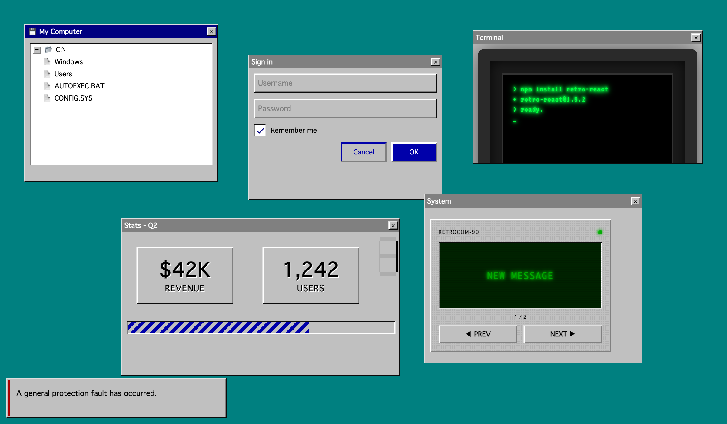 retro-react hero
