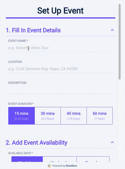 Create Events