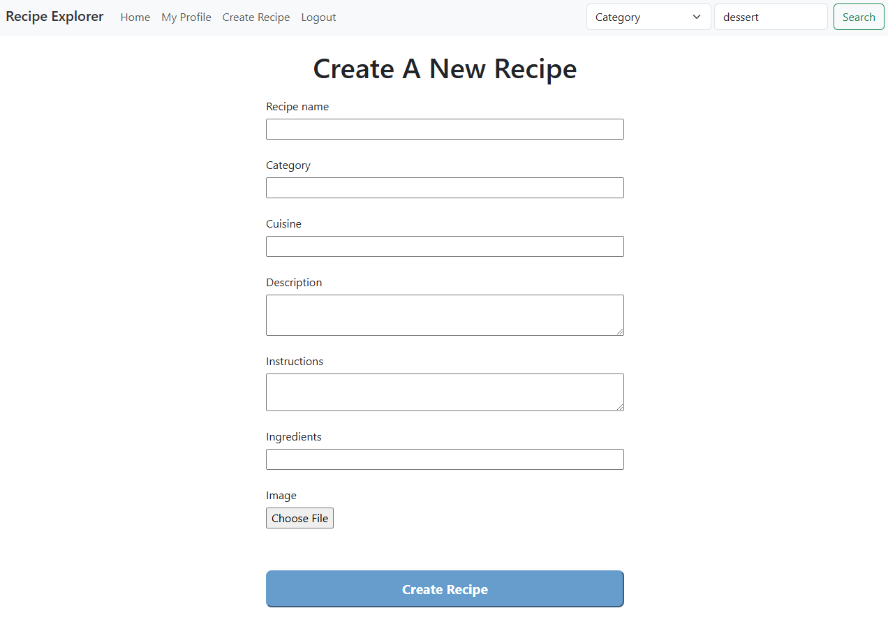 create recipe