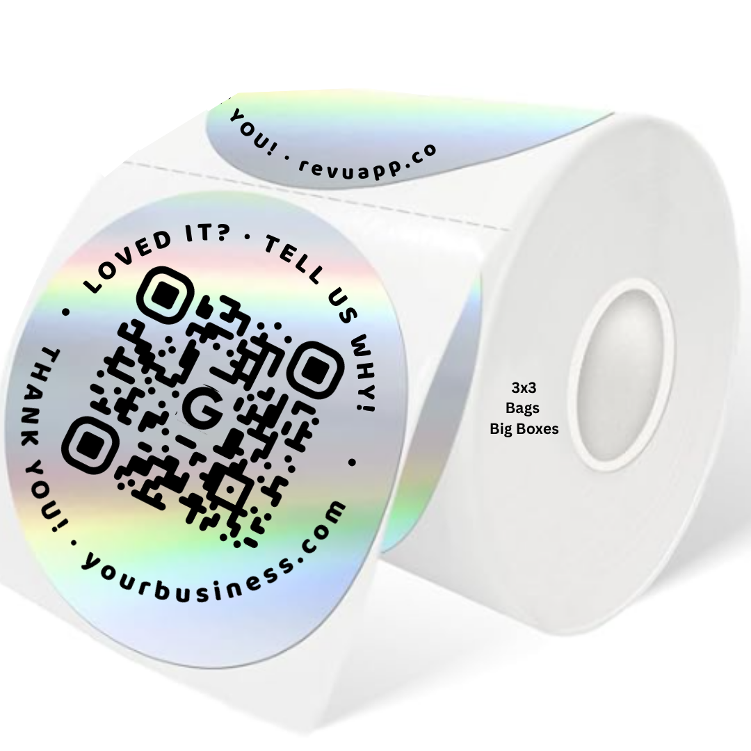 RevuApp QR sticker preview