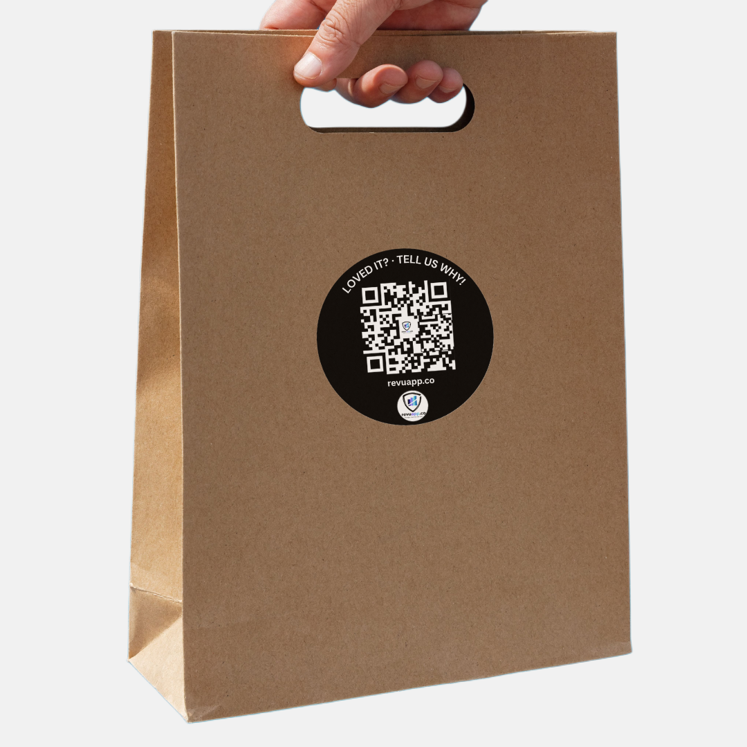 Sticker on a to-go bag