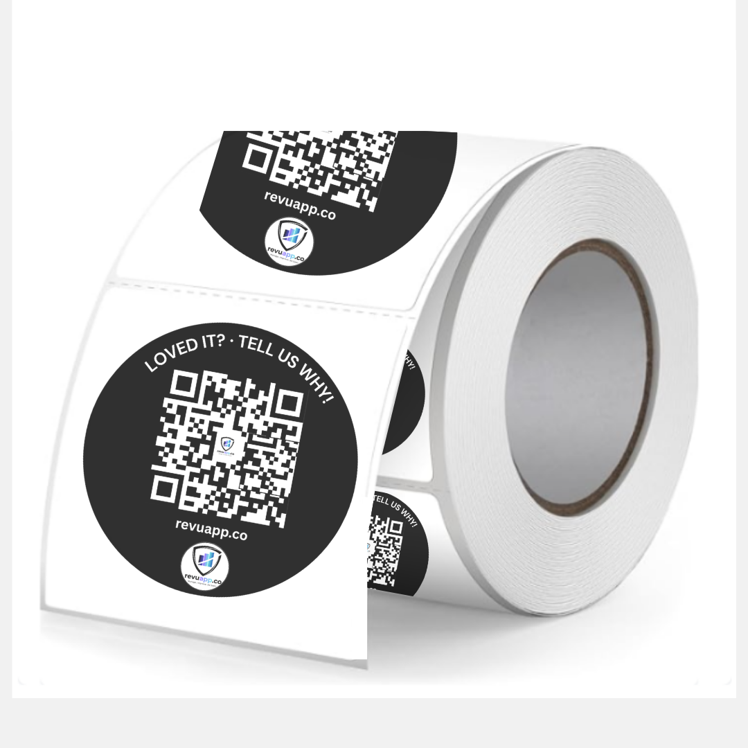 RevuApp QR sticker preview