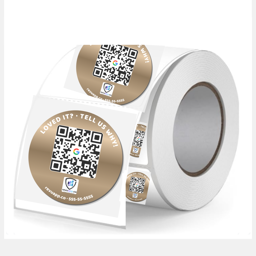 RevuApp QR sticker