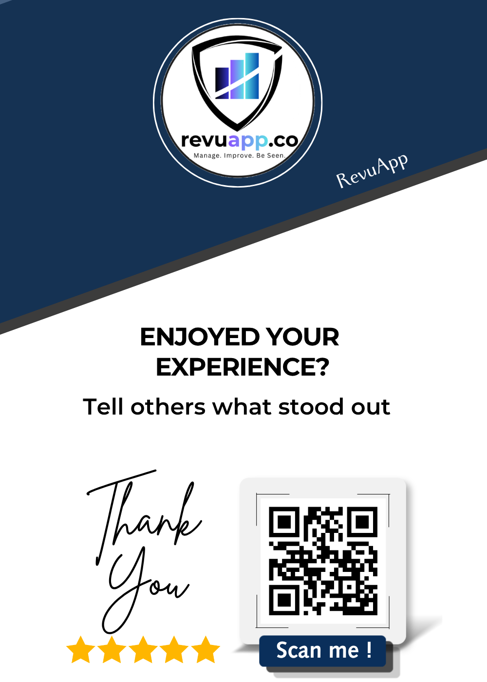 Example branded review card