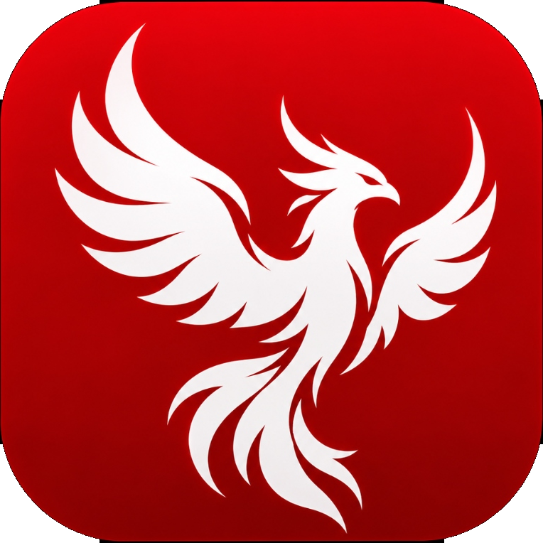 Official Phoenix Pro red and white phoenix logo from ROR Android gaming app