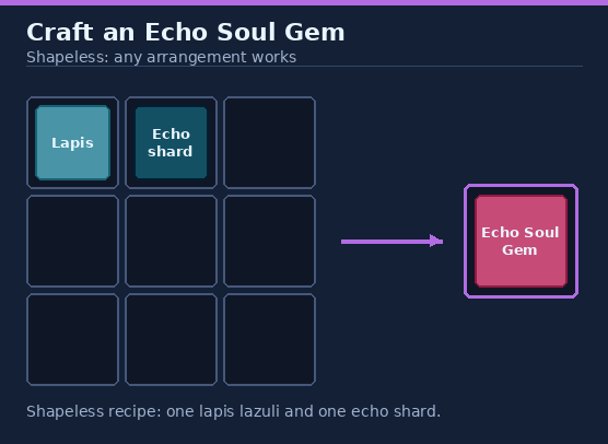 Echo Soul Gem crafting recipe
