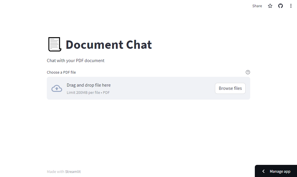 Document Chat App Screenshot