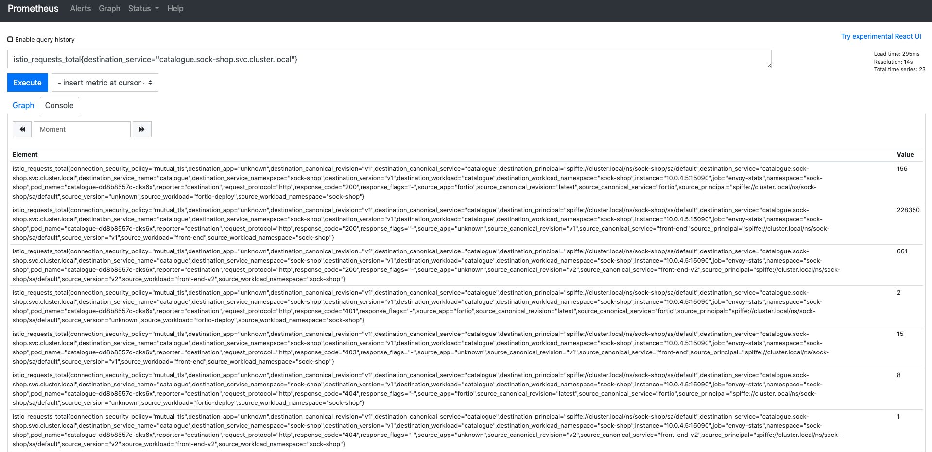 Prometheus metrics