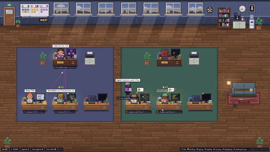 Cubicle Crew in action