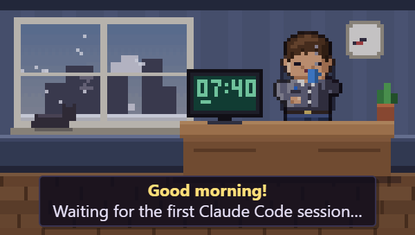 The morning window while no session is open yet