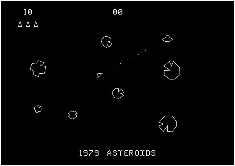 Asteroids 1979 Gameplay