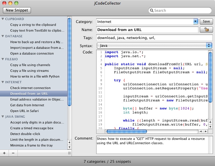 jCodeCollector on Mac OS X