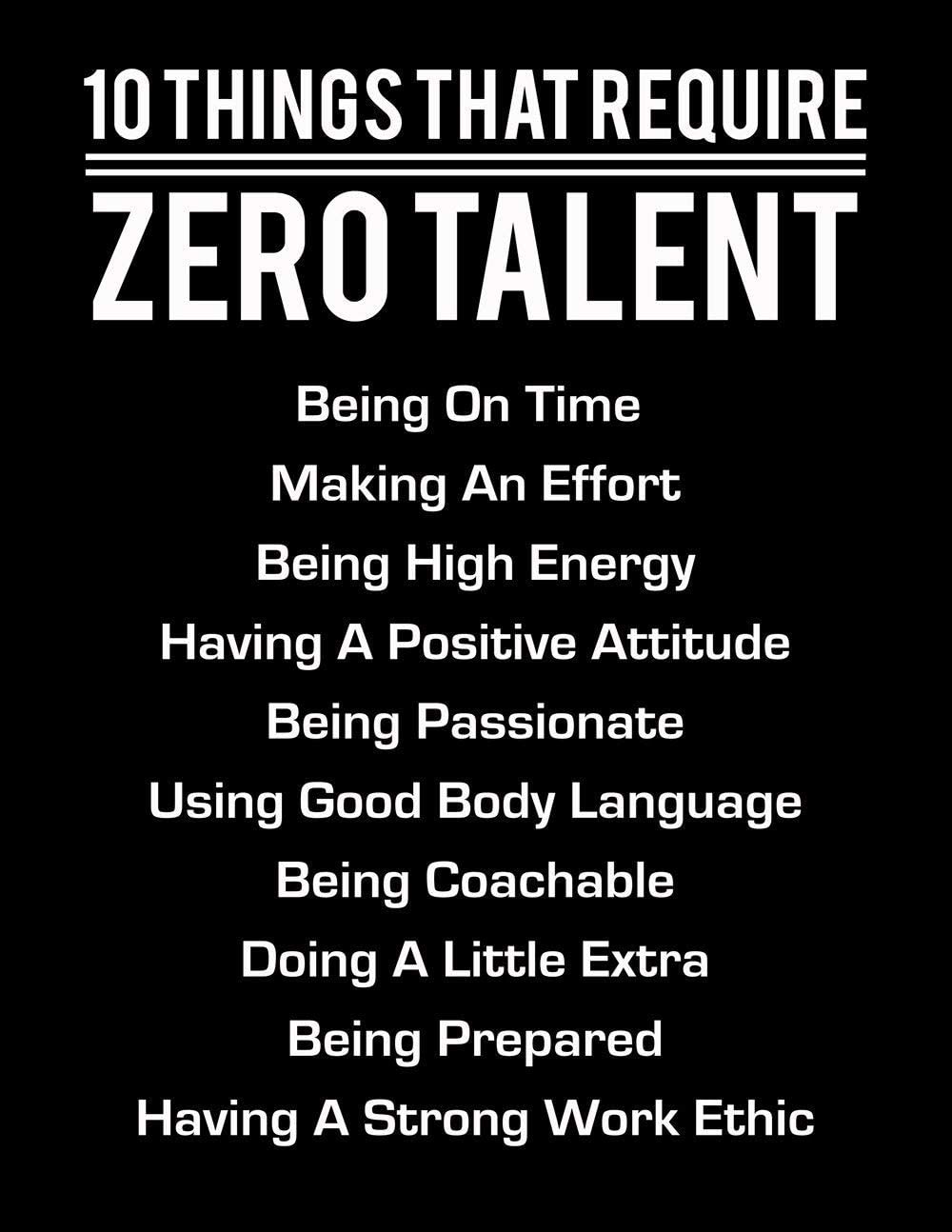 Sucess with 10 things that needs ZERO TALENT.. !!
