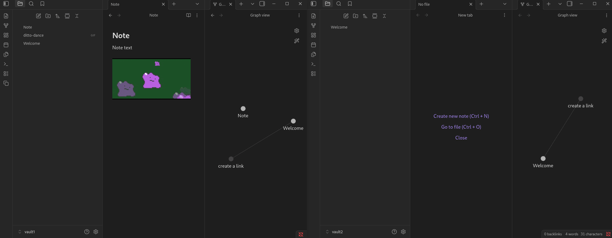Copy Notes to Vault demo animation