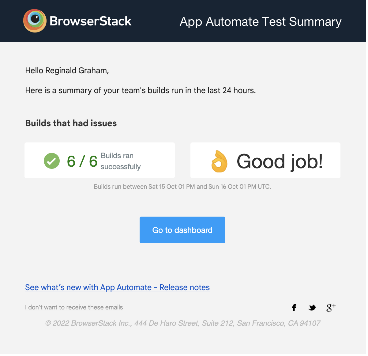 Browserstack Email