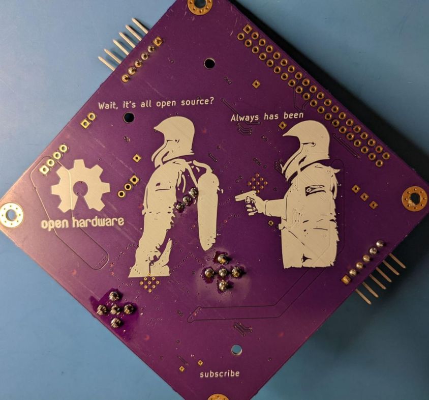 1KCubesat RadioBoard V1 Back