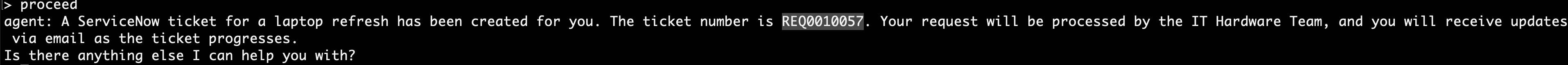 Ticket Created Message