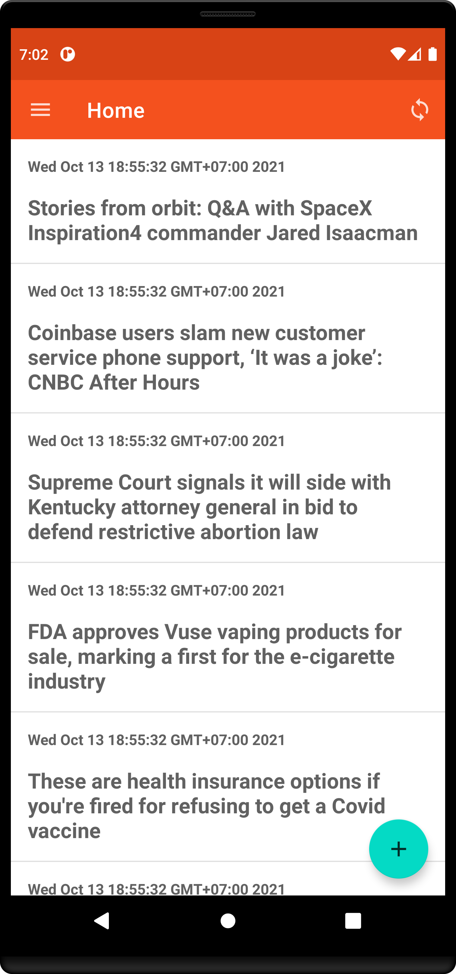 Screenshot 1 of A News Provider — opens full size