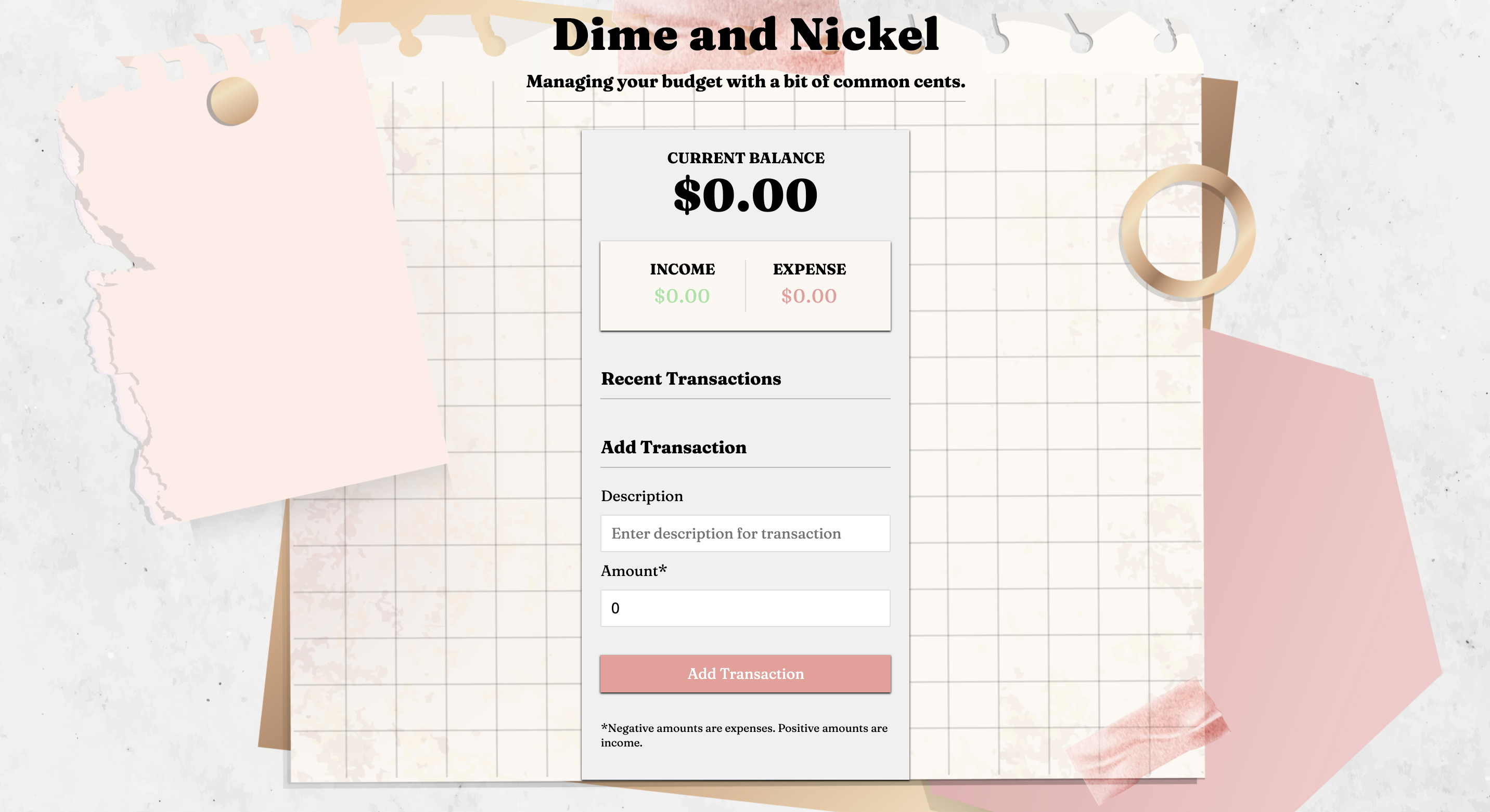 Dime and Nickel Landing Page