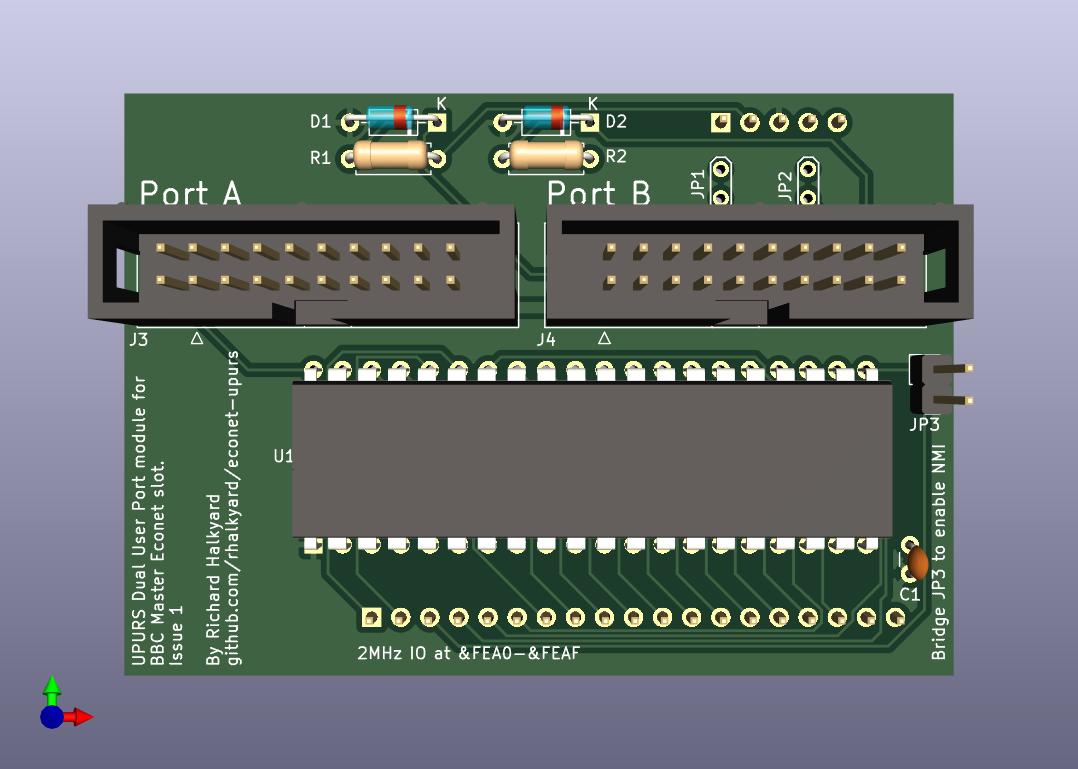 3D rendering of PCB