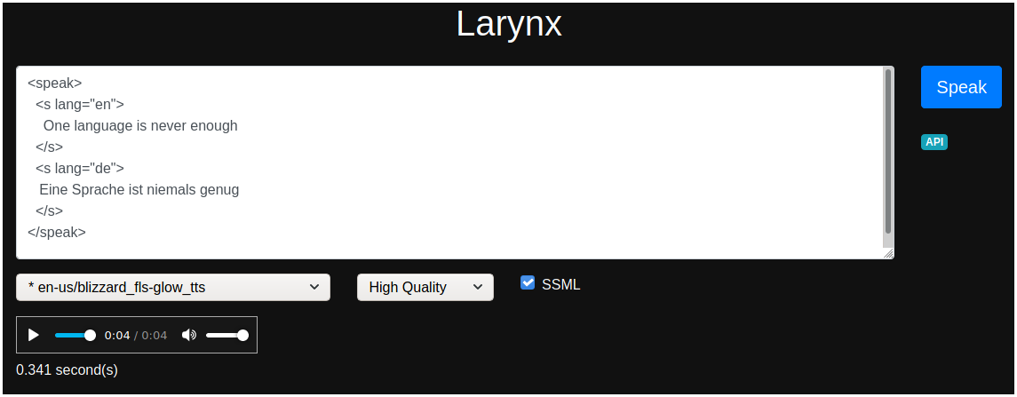 Larynx screenshot