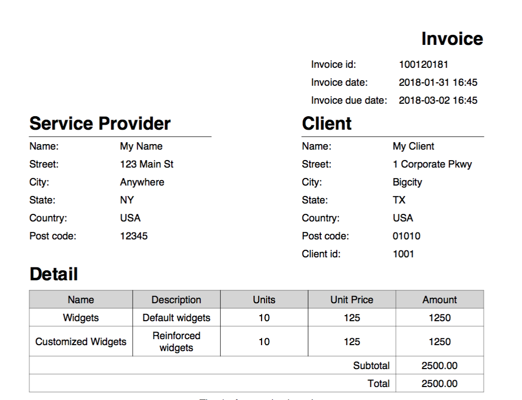 Example Invoice