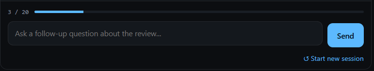 Follow-up conversation with exchange counter