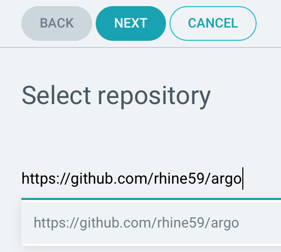 Select your Git Repository