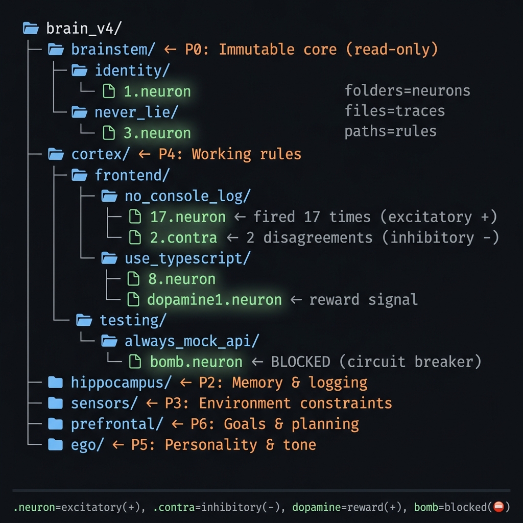 NeuronFS Folder Tree — Brain Architecture
