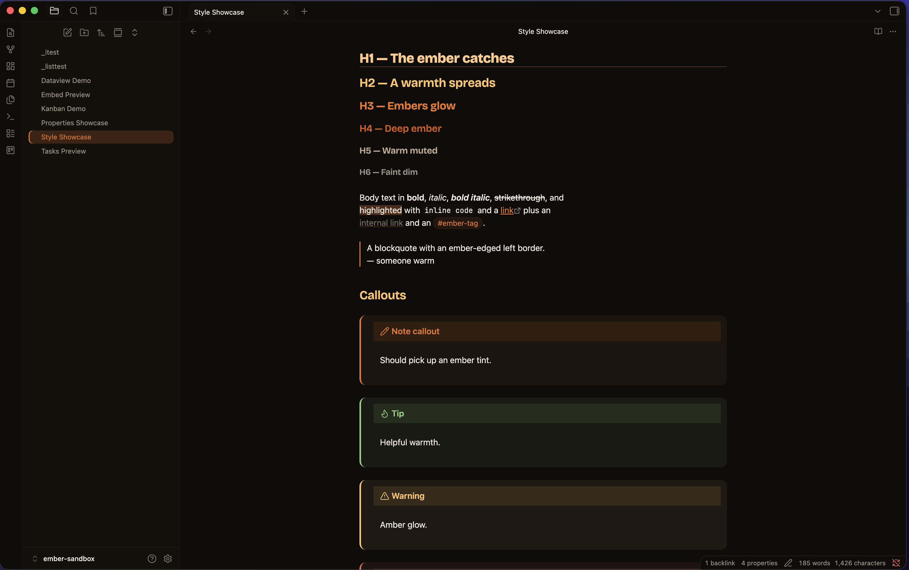 Ember theme