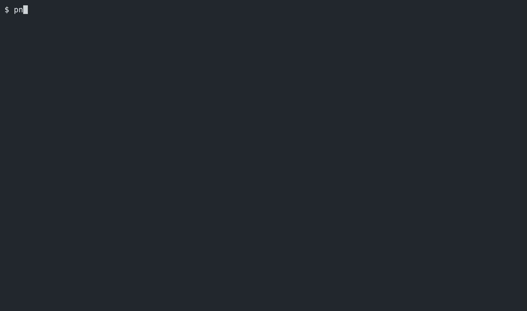 devtooie's terminal UI driving the example monorepo