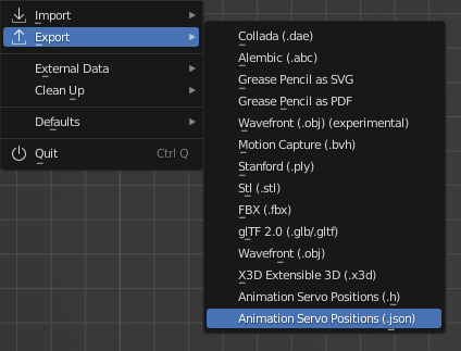 Servo Settings panel