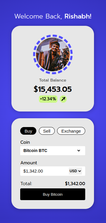 Crypto Exchange Component Mobile