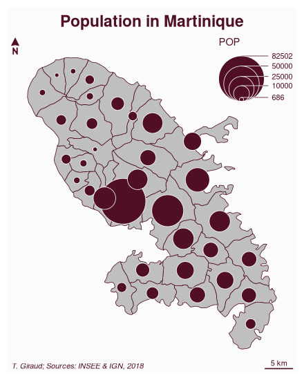 A simple map created with mapsf
