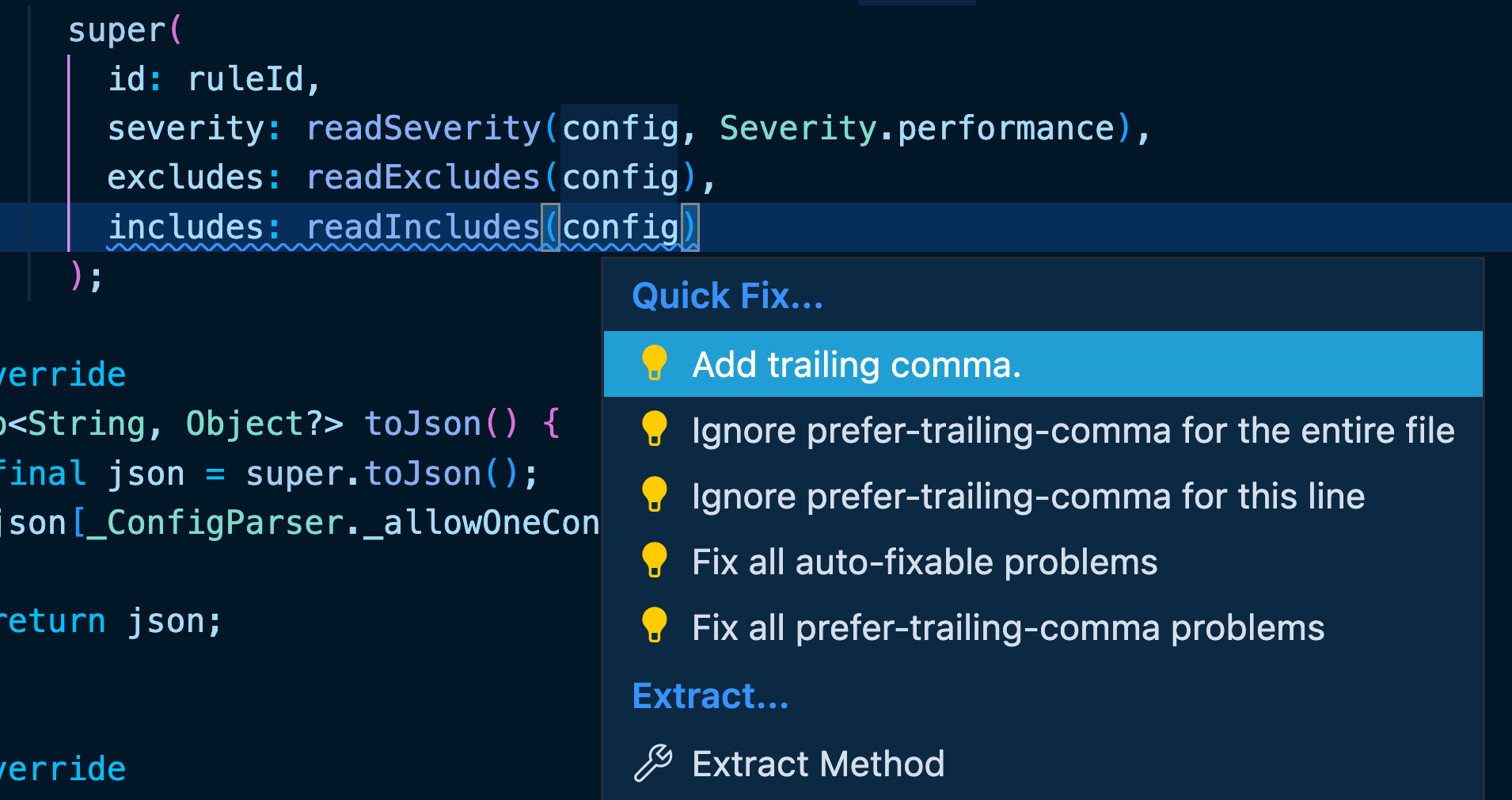 VS Code example