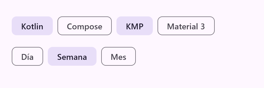 FilterChipGroup y ChoiceChipRow