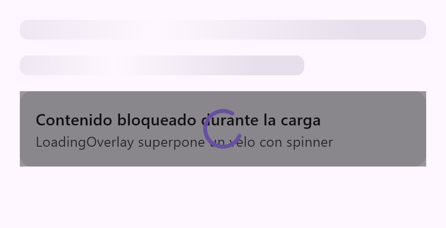 Placeholders shimmer y LoadingOverlay