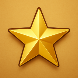 Golden star icon