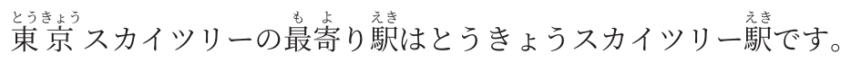 Typeset result