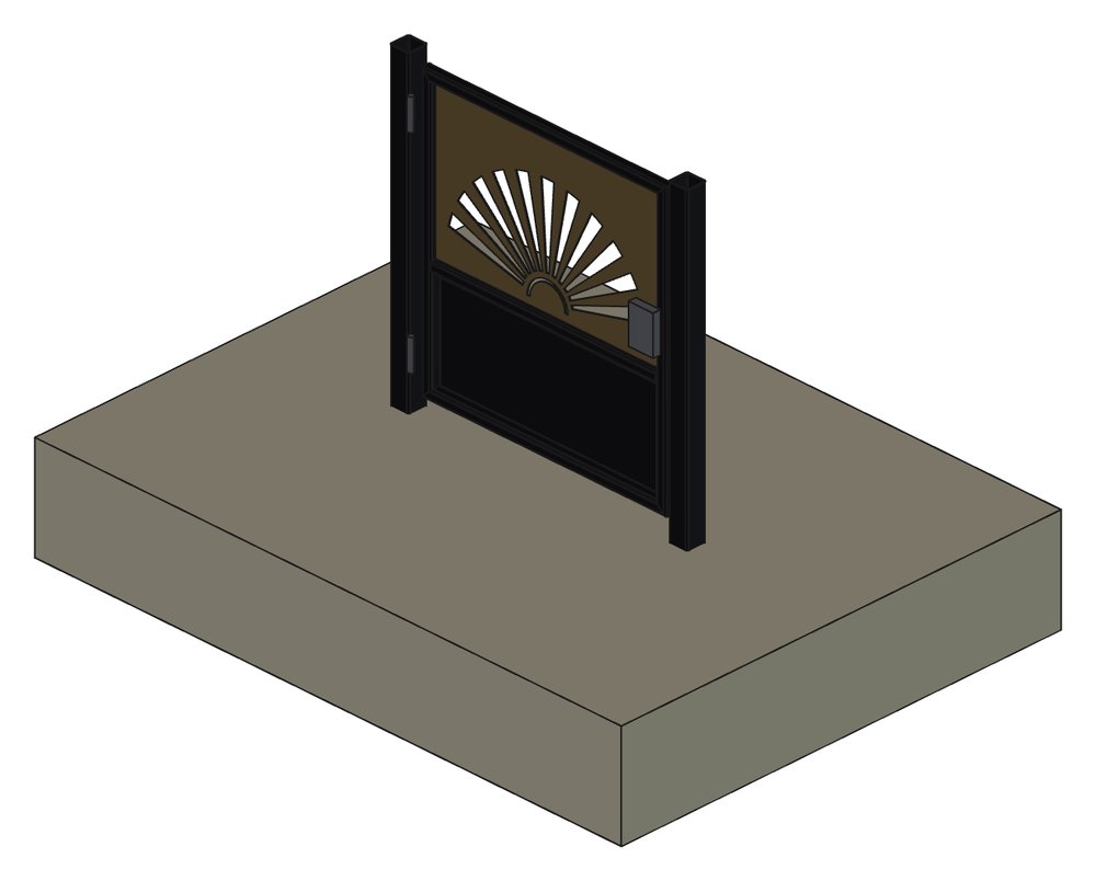 3D-bild av ornamentgrinden