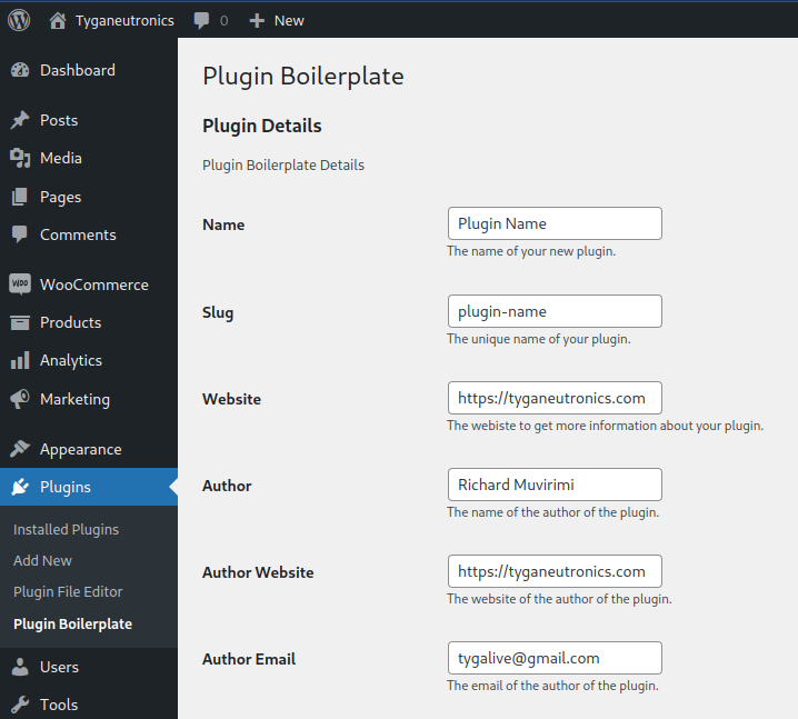 WordPress Plugin Boilerplate