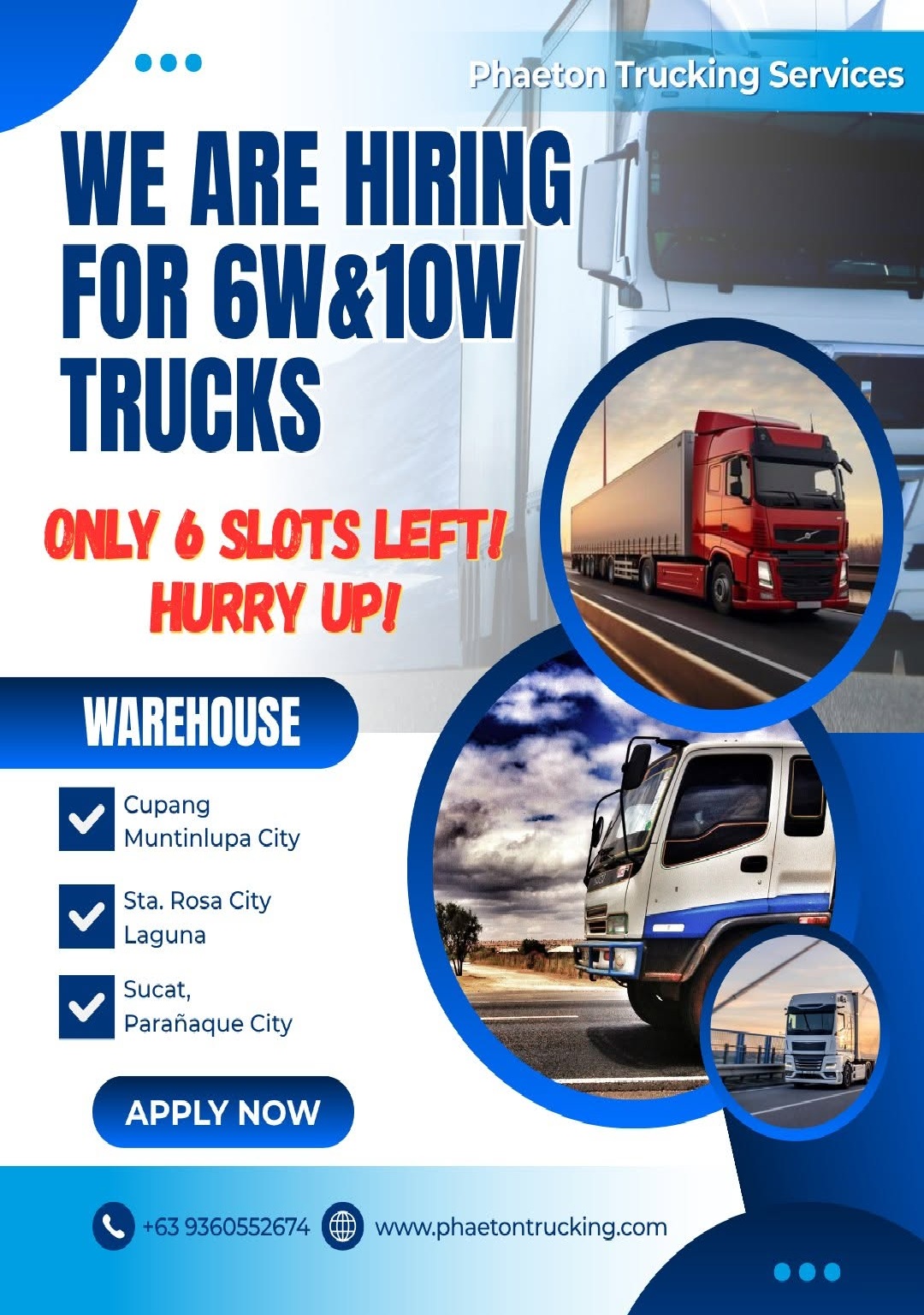 We are Hiring Subcontractors 6W