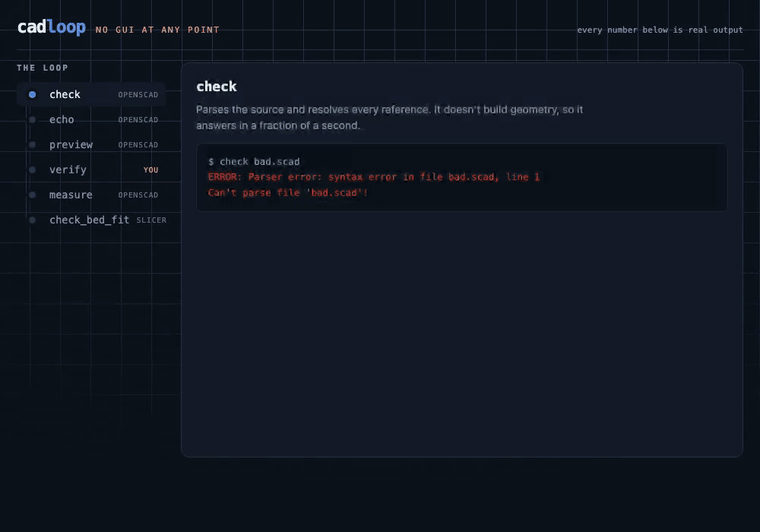 A walkthrough of the loop, ending on the verifier catching a wheel that jams
